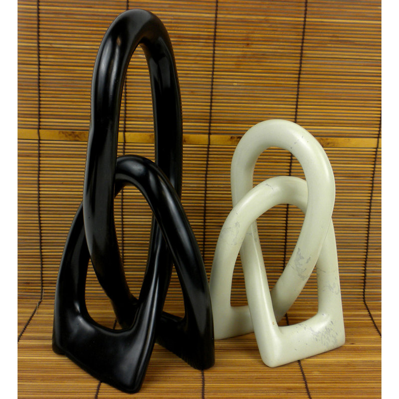 Ivy Bronx Jeffords Natural Soapstone Lovers Knot Sculpture & Reviews
